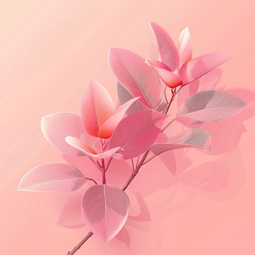 Pink clipart in photorealistic style with flat random background, vibrant tones and enhanced clarity
