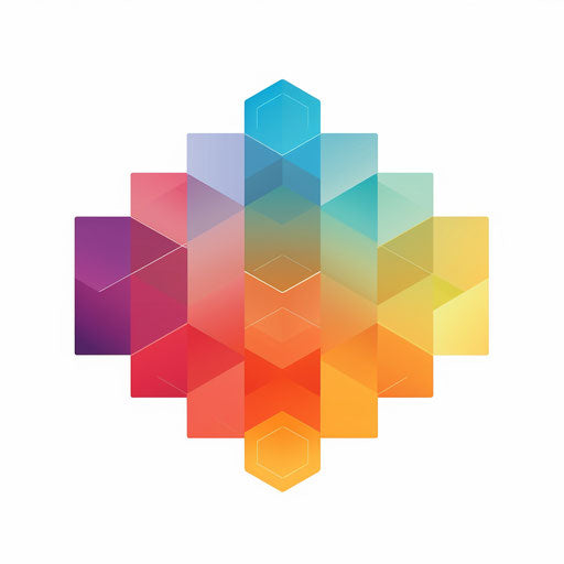 Hexagon clipart in minimalist style, on white background