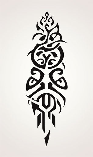 Dynamic tribal tattoo design with Celtic knots