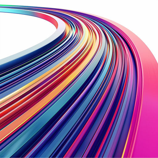 Realistic track clipart on flat white background, vibrant hues