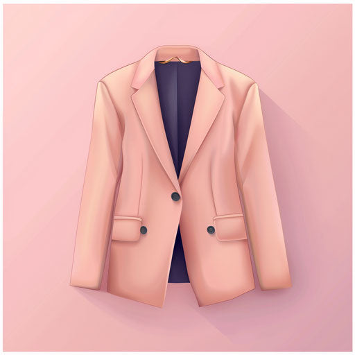 Realistic jacket on dusky rose background