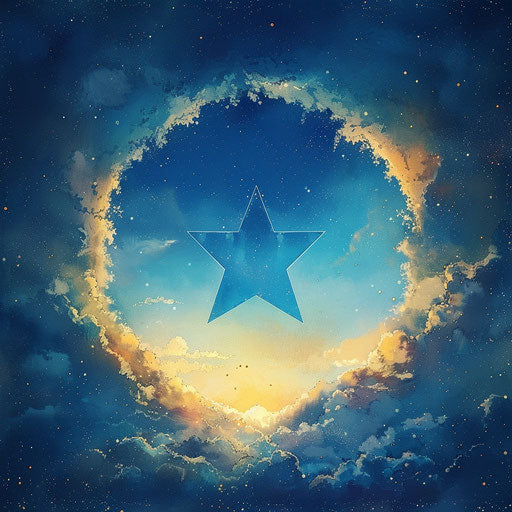 The Blue Star Circle Animecore Sky Yellow