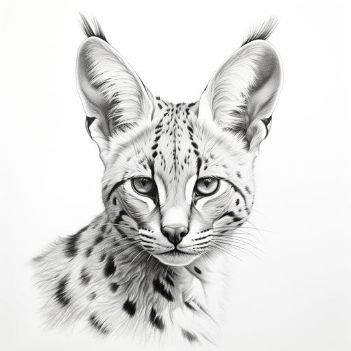 Serval cat sketch