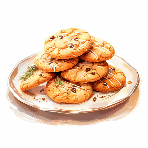 Christmas cookie in Impressionistic Art style