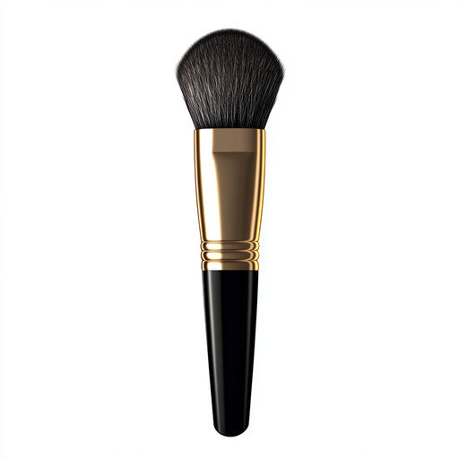 Realistic clipart of a makeup brush, high resolution, isolated