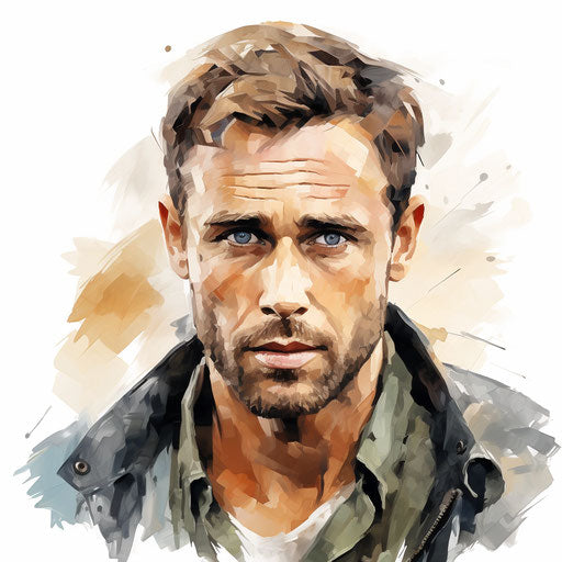 Actor clipart in the style of oil painting