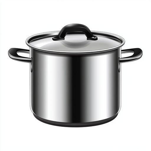 Realistic depiction of a cook pot, high-res, isolated