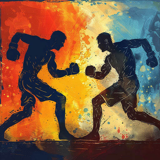Conflict clipart in photo realistic style with flat random color background