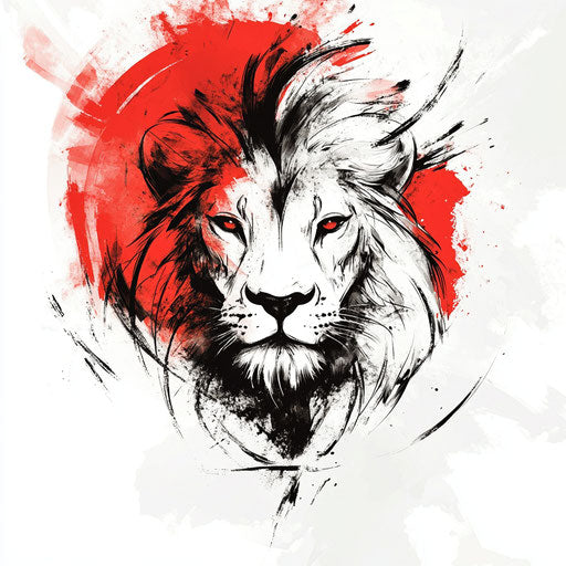 Beautiful clipart style flat tattoo sketch for lion tattoo on hand