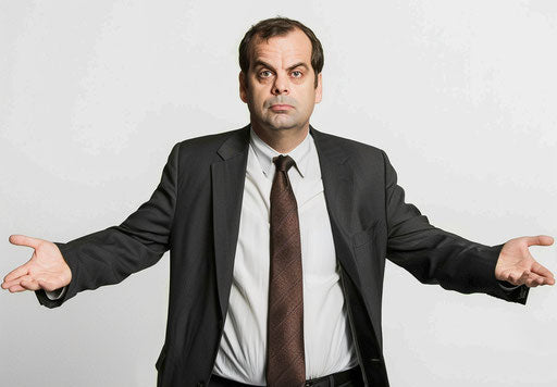 The confident or lonely actor in business attire