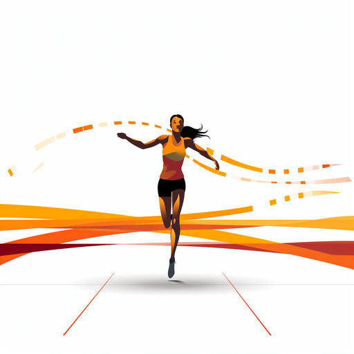 Minimalist style finish line clipart on white background