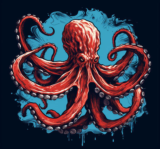 Octopus holding anchor tattoo