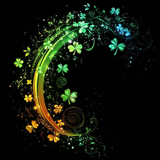 St. Patrick's Day, rainbow and Irish shamrock