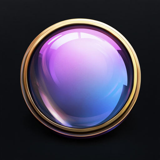 Realistic Clipart of a Magnifying Lens Icon, High-Resolution, Isolated