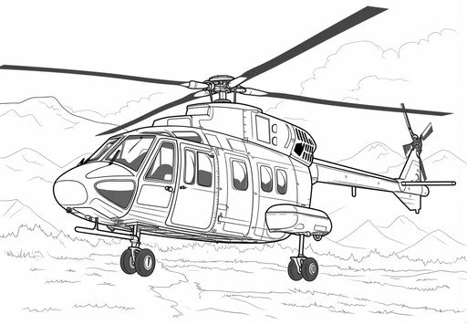 Helicopter coloring pages for kids, in the style of zeiss batis 18mm f/2.8, sculptural engraving, 8k, carving, 1000-1400 AD, 3840x2160, kombuchapunk 33:23