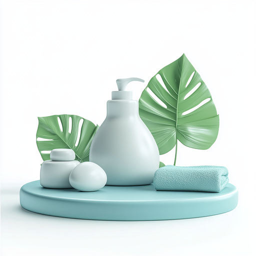 3D wellness in realistic style with flat white background, isolated clipart