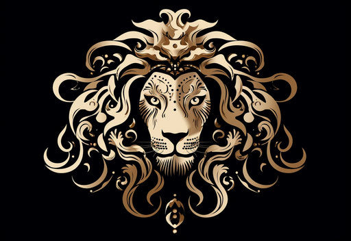 The zodiac sign lion with a person on it