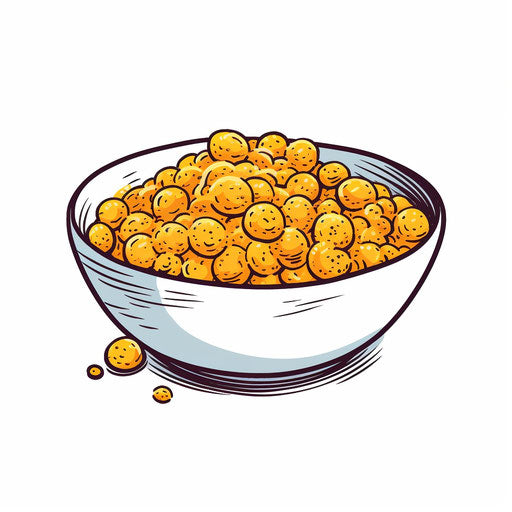 Minimalist cereal illustration on white background