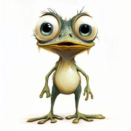 Humorous caricature of a pond caricature clipart with human characteristics