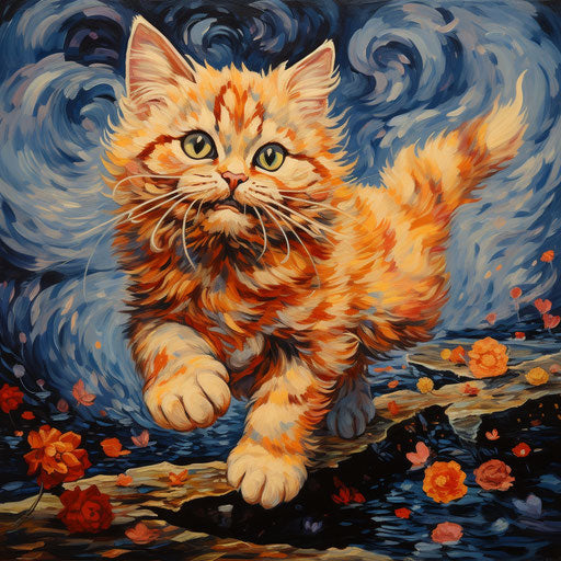Louis Wain's cat running