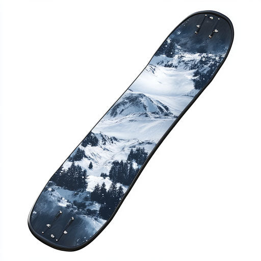 Realistic illustration of a snowboard