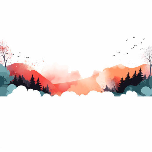 Banner clipart PNG in the style of Minimalist, on white background