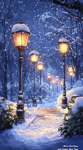 Bold Merry Christmas And Happy New Year Caricature Clipart for Advertising Campaigns