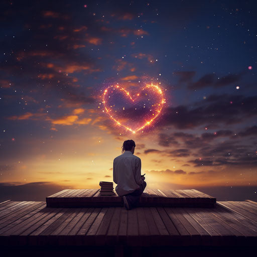 Love and song cover in melancholic style