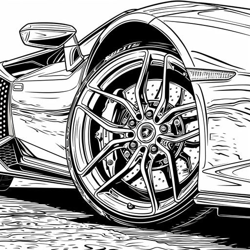 Detailed view of a sports car with sleek design