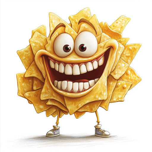 Memorable Chips Caricature Clipart for Corporate Branding
