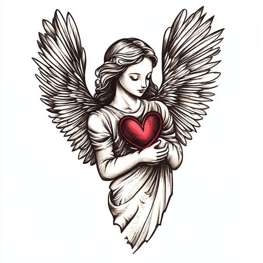 Exquisite Angel Neck Tattoo Tattoo Outlines