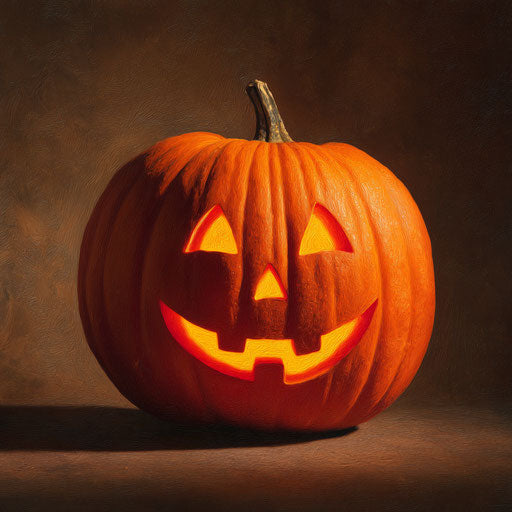 A Vibrant Orange Halloween Jack-o'-Lantern