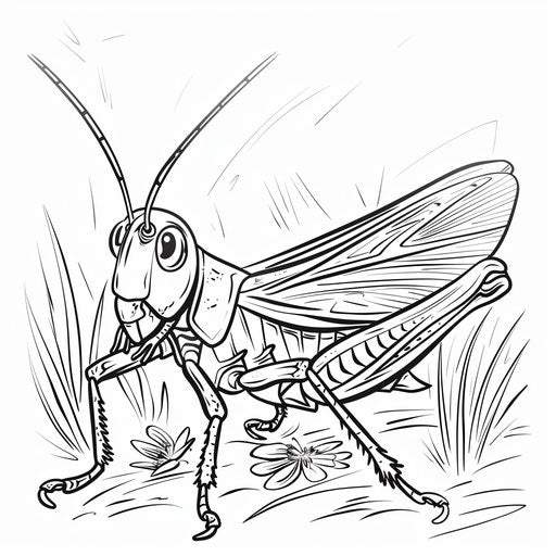 A chirping cricket on a summer night