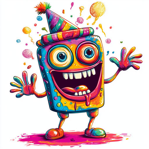 Humorous caricature of a folder with human characteristics