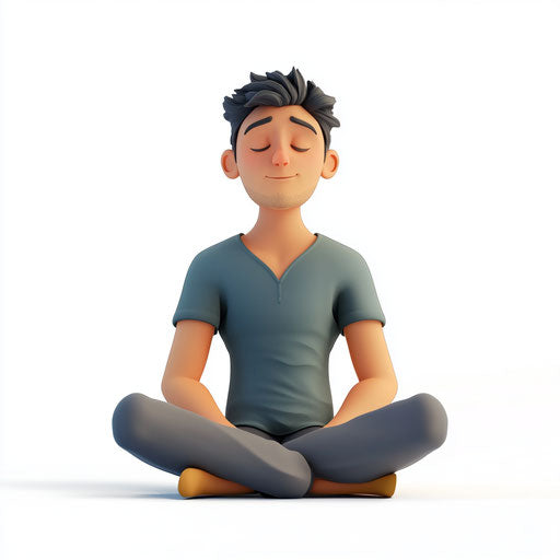 3D patience in photorealistic style with flat white background, isolated clipart