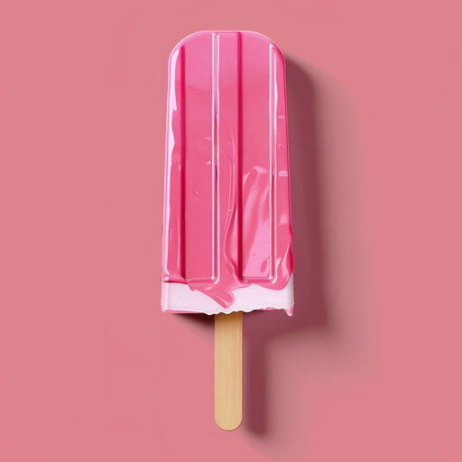 Popsicle clipart with flat random background in realistic style