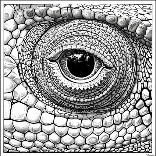 Detail of a chameleon's eye and its unique structure