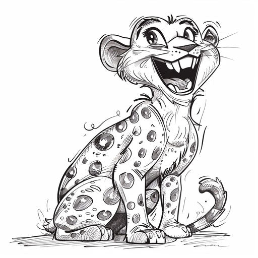 Cheerful and playful black panther