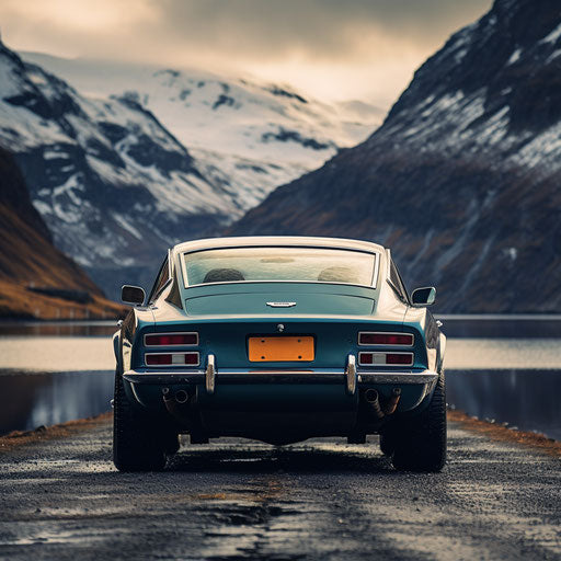 Classic rear view of Aston Martin Vantage
