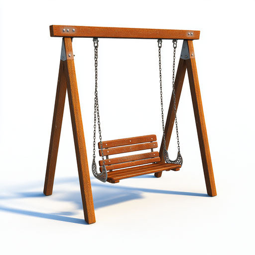 Realistic illustration of a swing set, high resolution, isolated