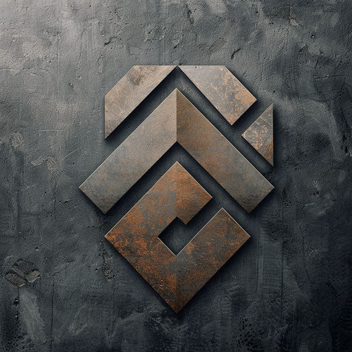 Sophisticated logo with muted palette and textured background