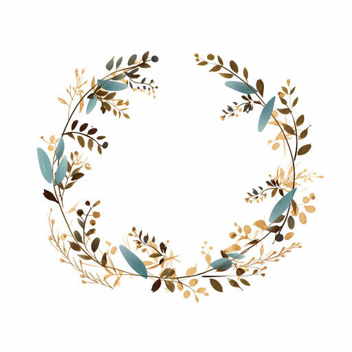 Minimalist style garland on white background