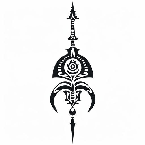 Stylish tattoo sketch of a Kalinga symbol with trendy design