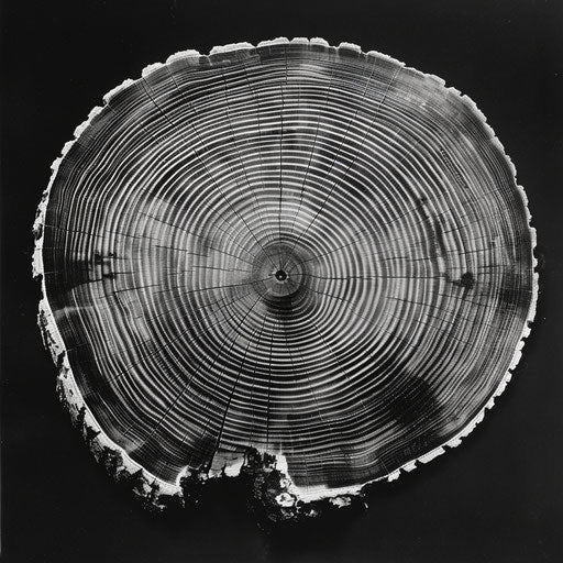 Detailed tree ring pattern representing history and beauty