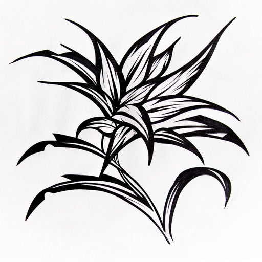 Stylized tribal tattoo design of a November birth flower