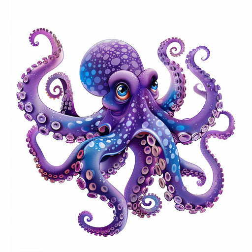 Cheerful dancing octopus