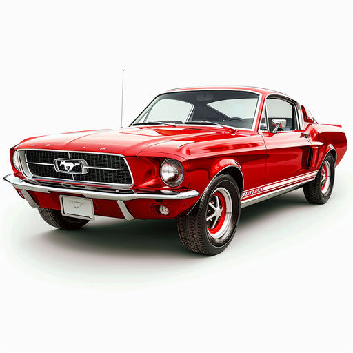 Photo-realistic mustang clipart on flat white background