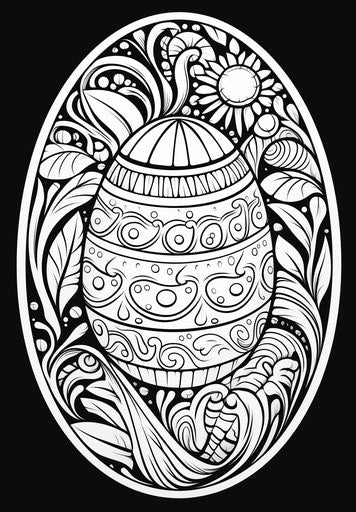 Easter egg coloring pages for doodle art free