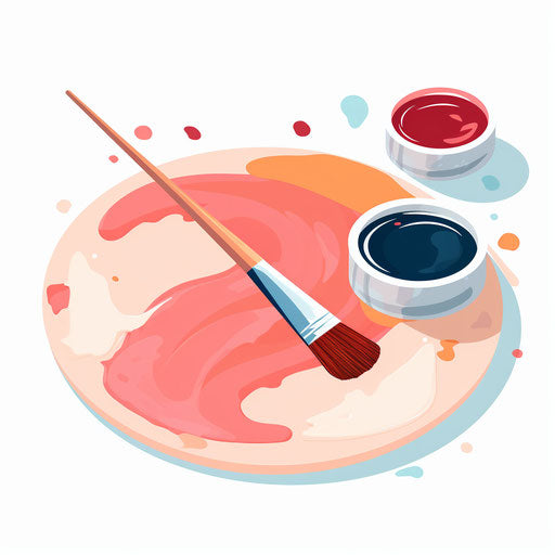 Minimalist painting clipart, on a white background