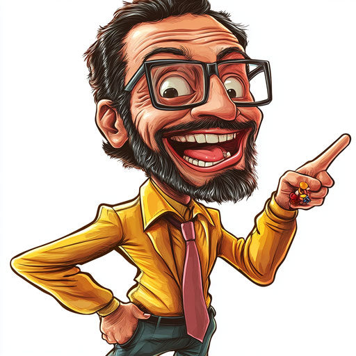 High-Resolution Finance Caricature Clipart in 4K PNG